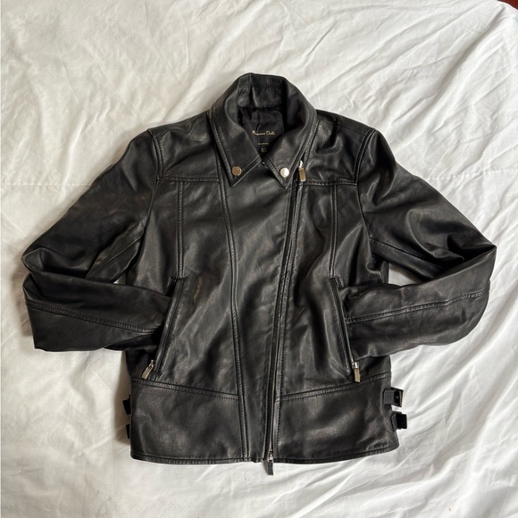 Massimo Dutti Jackets & Blazers - Massimo Dutti size XS black buttery leather zip up jacket